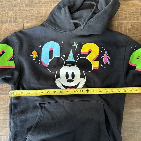 Disney World 2024 Mickey Mouse Hoodie Character Icons Figment Parks Neon Small - Picture 6 of 7